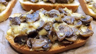 Бутерброды С Грибами Шампиньонами. Просто И Очень Вкусно!