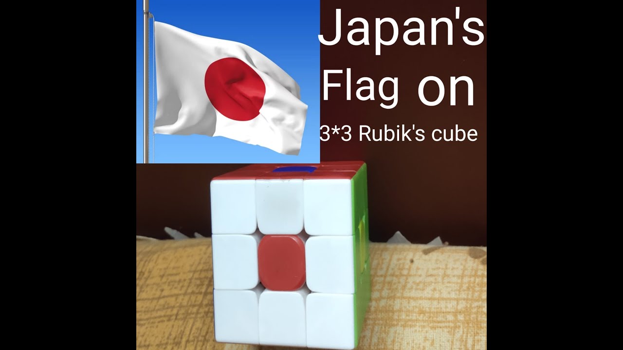 How to make Japan's flag pattern on Rubik's cube algrow algrow