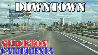 Stockton - California - 4K Downtown Drive