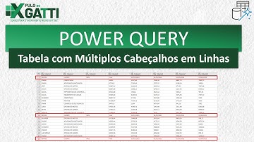 POWER QUERY - Tratando Tabela com Múltiplos Cabeçalhos nas Linhas