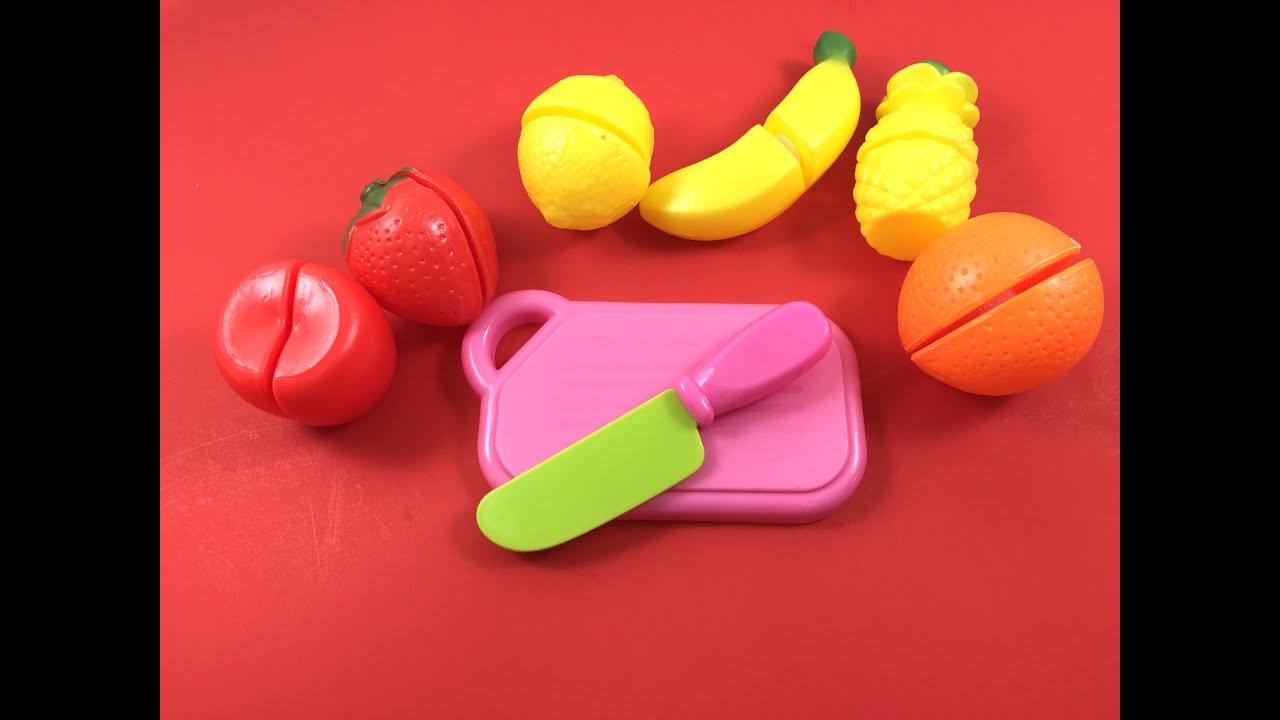 Toy cutting fruits velcro cooking playset YouTube