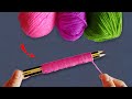 Super Easy Flower Making Trick Using pencil - Hand Embroidery Amazing Flower Design - Sewing Hack