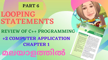Plus Two Computer Application|Looping Statements|Review Of C++ Programming|Chapter 1|Part6|Malayalam