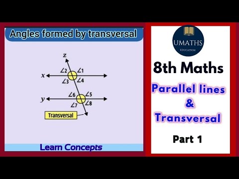 Angles made by a transversal with two lines| & Checking For Parallel Lines Part 1/2 |Class8 @umaths5809