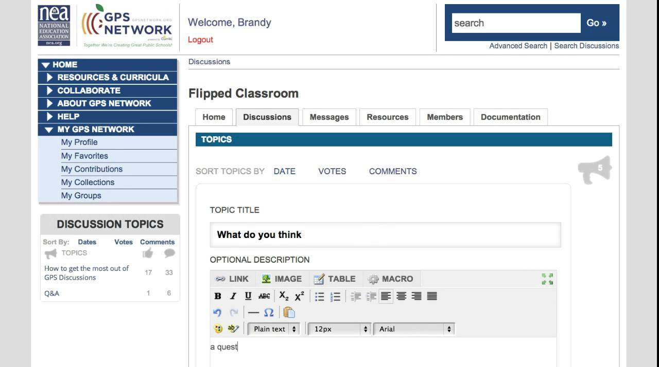 How to Use GPS Network Group Page