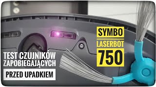 Symbo LASERBOT 750 odkurzacz automatyczny - TEST czujników zapobiegających przed upadkiem ze schodów
