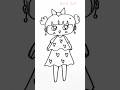 Draw a cute girl #draw,#girl,#shorts