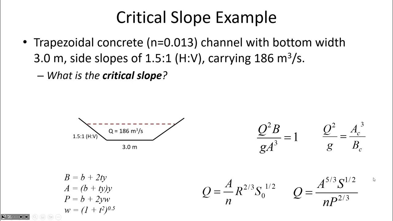 Critical Slope, Bed Step and New Depth CE 331, Class 26 (10 Mar 2023