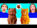 チョコレートの食べ物 vs 本物の食べ物のチャレンジ | 壮大なフードバトル