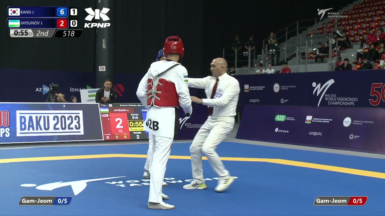 518 R16 Men  74kg KOR KANG J  UZB JAYSUNOV J