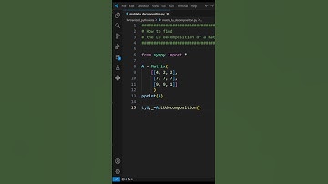 How to find  the LU decomposition of a matrix #python