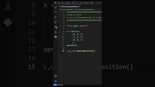 How to find  the LU decomposition of a matrix #python