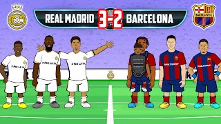 Real Madrid 3 - 2 Fc Barcelona🔥 (Goals Highlights Goal-Line 2024 El Clasico Vinicius Bellingham)