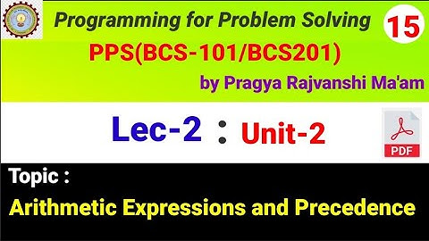 Lec-2 I  UNIT-2 I PPS I  I AKTU  B.Tech First Year I PPS by Pragya Ma