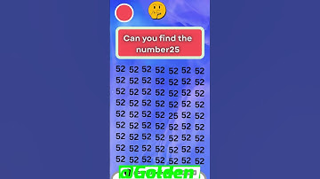 Find The  number 25 among these in 10  seconds? 🤔 | | #shorts #findtheoddoneout