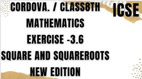 Find least number of 4 digit which is a perfect square |Cordova icse   class 8 maths ex 3.6 sum 3