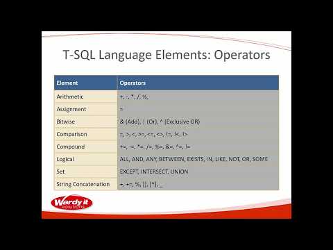 6  T SQL Language Element   operators