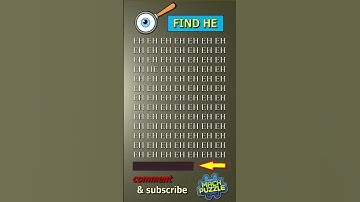 Find HE where? | Brain Teaser IQ Test #shorts #different #puzzles #opticalillusion #quiz