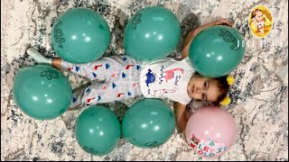 Doğa Nil ile balon patlatma yarışması #kidsvideo #funnyvideo screenshot 2