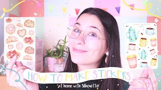 HOW TO MAKE STICKERS! / With Silhouette and Procreate / Doing sticker sheets at home | DIY STICKERS