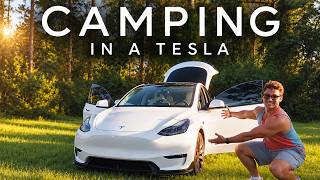 I Spent the Night Camping in My Tesla Model Y