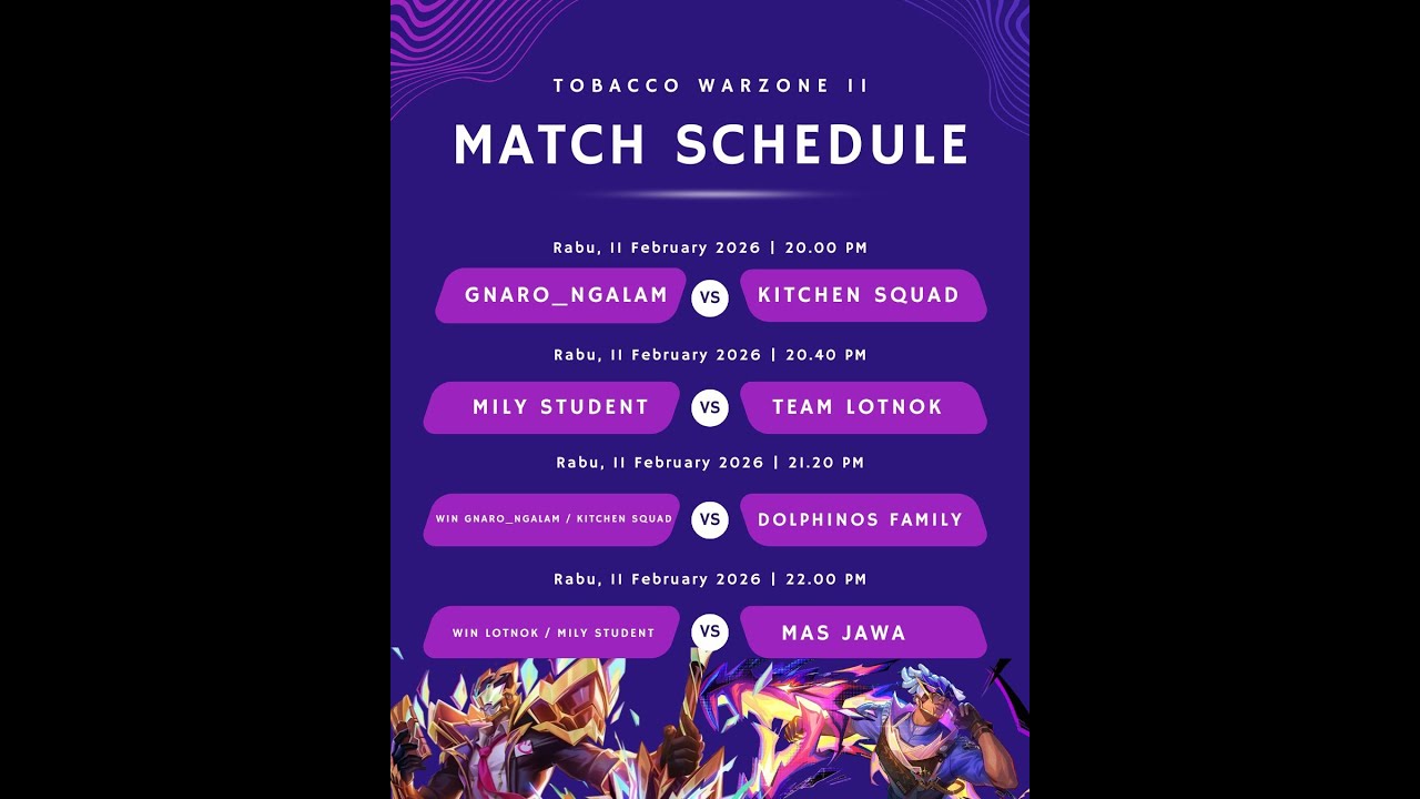 🔴LIVE | Tobbaco Warzone vol II, fase group turnamen Mobile Legend Ngalam