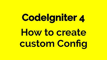 CodeIgniter 4 HMVC - How to use Config and create own Config file - Custom Config