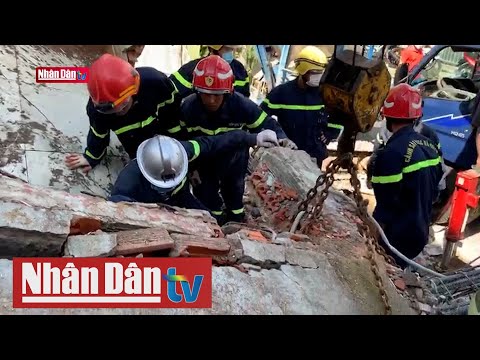 Video Cứu sống 1 người trong vụ sập tường công trình xây... - youtube