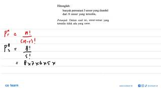 Calculate: the number of permutations of 3 elements taken from the 8 available elements, Instruct...