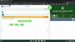 Seesaw - Word Wall Words - Students Complete as Activity (Save as Draft OR Submit)