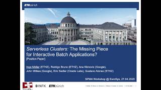 SPMA'20: Serverless Clusters: The Missing Piece for Interactive Batch Applications