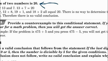 Algebra 1 1.8 Logical Reasoning and Counterexamples