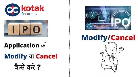 How To Modify IPO Application | How To Cancel ❌ IPO Application |