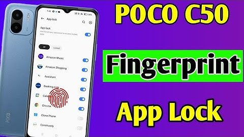 POCO C50 app lock fingerprint | how to set app lock fingerprint in POCO C50