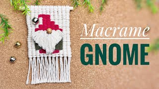 DIY MACRAME GNOME | Christmas Wall Hanging