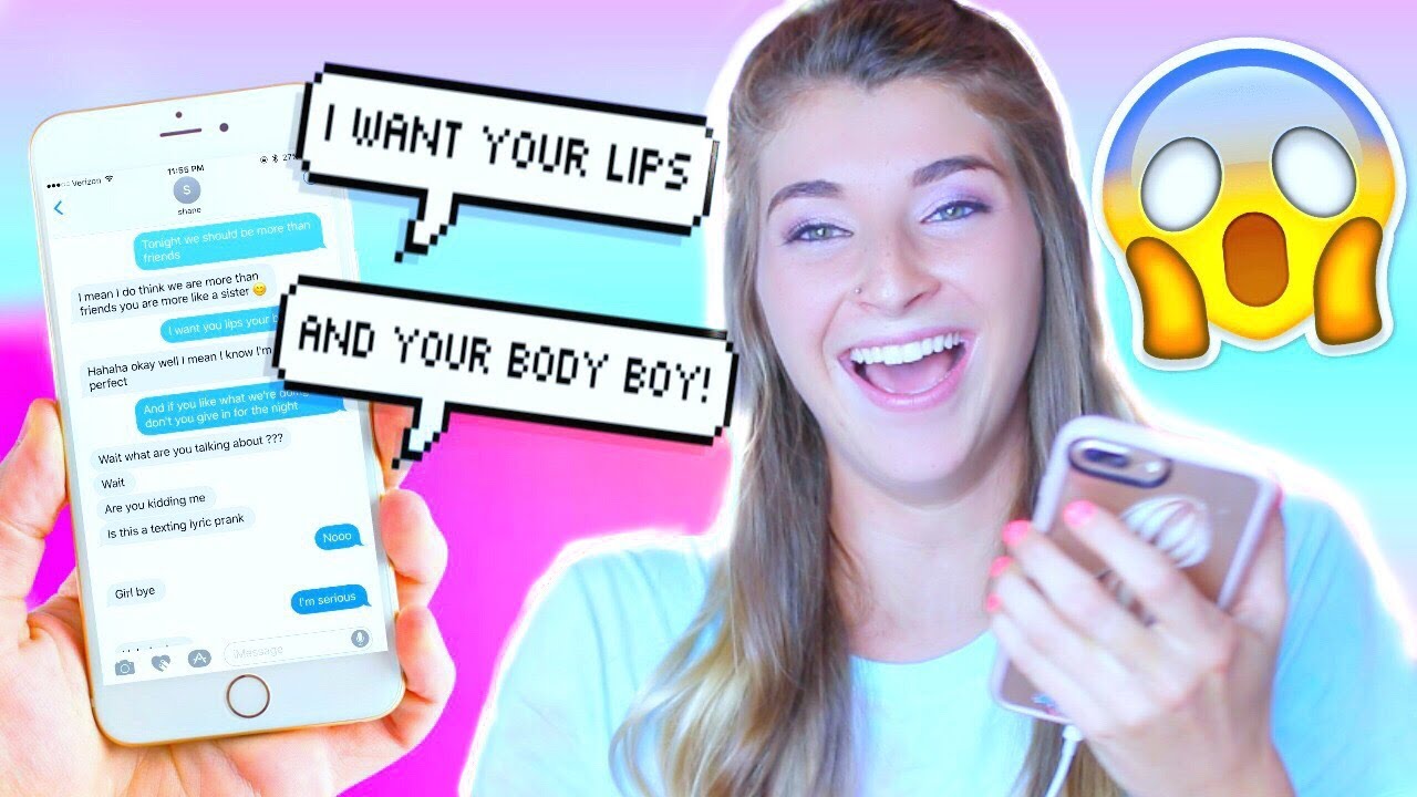 Texting Lyric Prank On Guy Best Friend More Than Friends Youtube