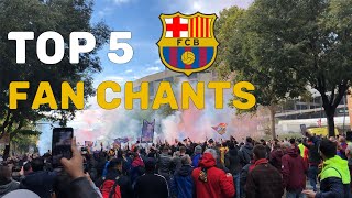 Five fc barcelona fan chants with the original lyrics and english
translation in subtitles. if you enjoyed video please like consid...