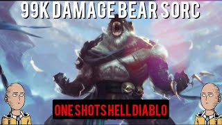 Diablo2: Bear Sorc ONE SHOTS Hell Diablo! Finally!