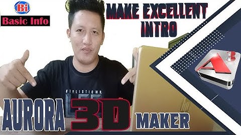 HOW TO MAKE EXCELLENT INTRO | awesome aurora 3d maker | good for video presentation