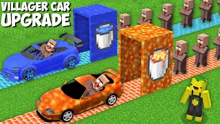 New LAVA vs WATER CARS FOR VILLAGERS FACTORY in Minecraft ! VEHICLE UPGRADE !