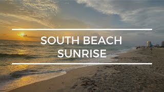 South Beach Sunrise December 2021 | Florida Beaches, Ocean Wave Sounds, and Birds Flying