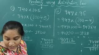 Products using distributive law