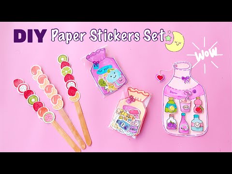 How to make your own Stickers | DIY Paper Cute Sticker | Homemade ...