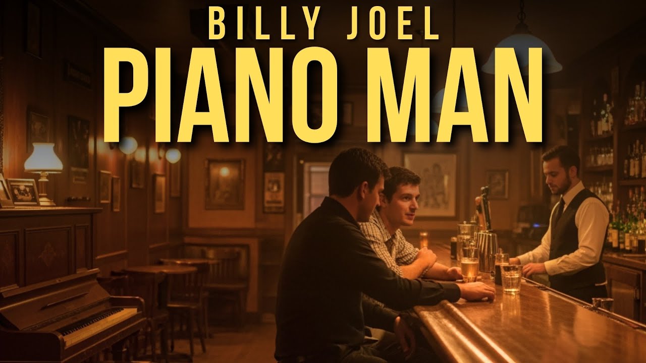 Billy Joel - Piano Man (Lyrics) | Cinematic Bar Visualizer