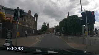 Belfast City Centre,Uk, Botanic Avenue Driving In City Center Gopro Hero