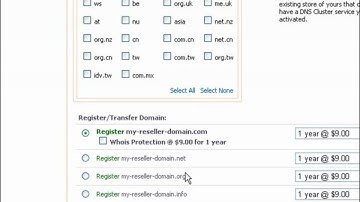 How to order a domain name with Whois protection from the Reseller Control Panel