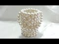 วิธีทำ กระเป๋าลูกปัด ไข่ มุก แบบที่ 16ตอนที่ 1/2  How to make a pearl bead bag  design 16ep 1/2