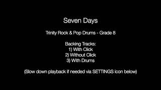 Seven Days by Sting - Backing Track for Drums (Trinity Rock \u0026 Pop - Grade 8)