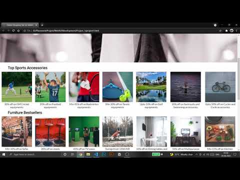 Flipkart clone project made purely using HTML and CSS | Source code in description