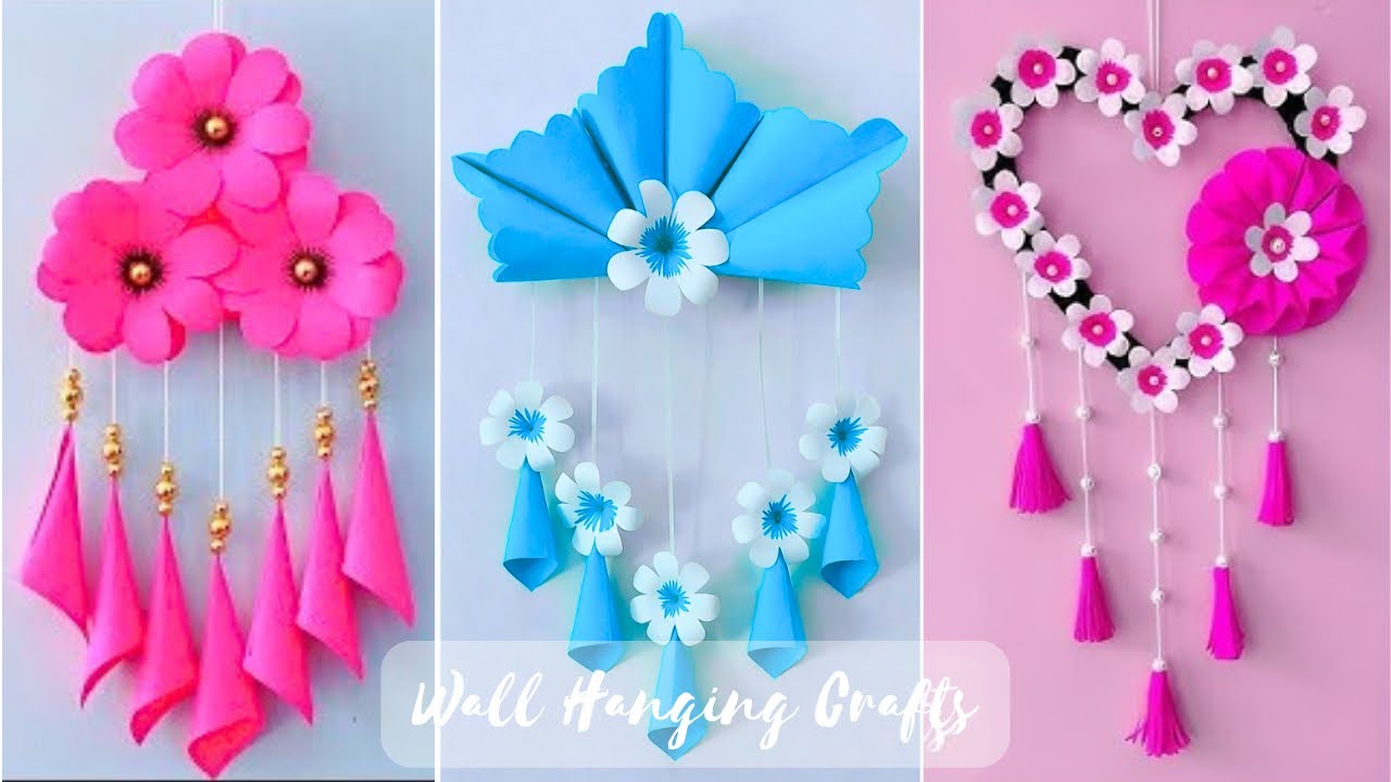3 уникальных настенных украшения из цветов / Быстрая поделка из бумаги для украшения дома. Просто...